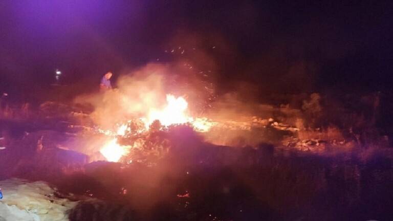 مستوطنون يضرمون النار بأراضي قرية جالود للمرة الثانية خلال 24 ساعة