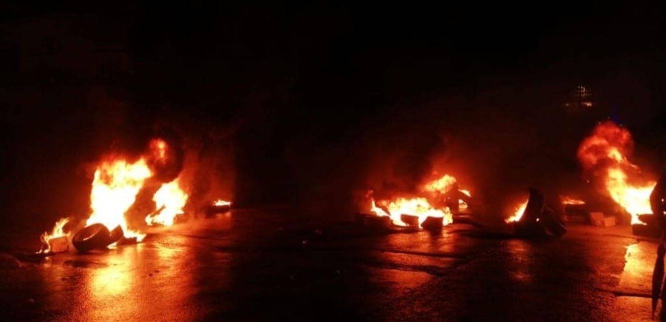 قطع طريق الشياح صيدا القديمة
