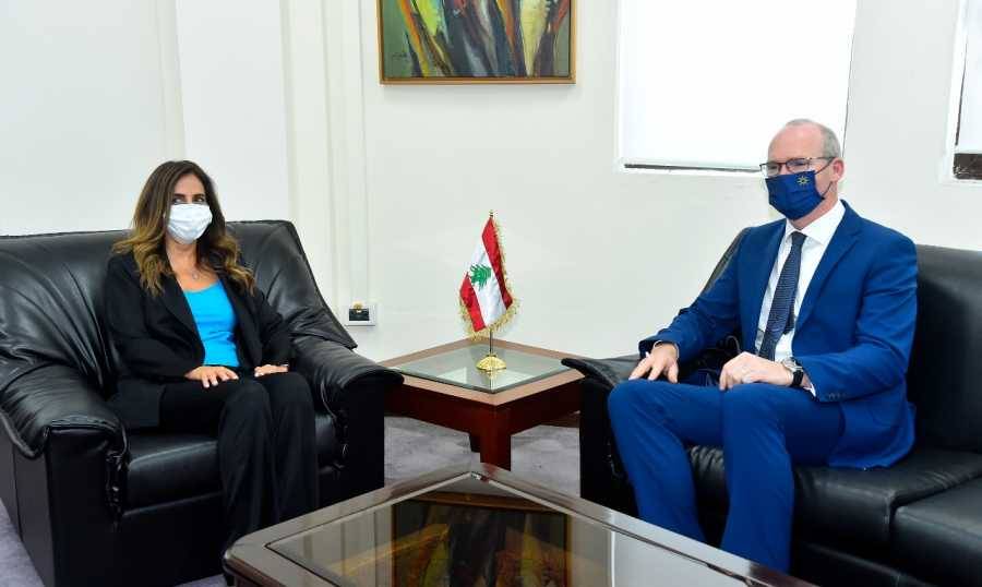 عكر استقبلت وزير الخارجية ووزير الدفاع الإيرلندي