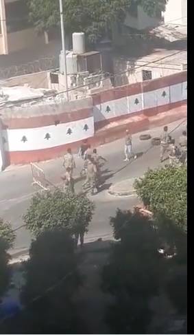 اشكال بين الجيش والمعتصمين في هذه المنطقة