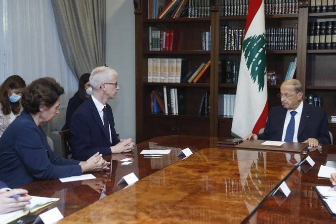 عون لريستير: لبنان يتابع بامتنان جهود ماكرون