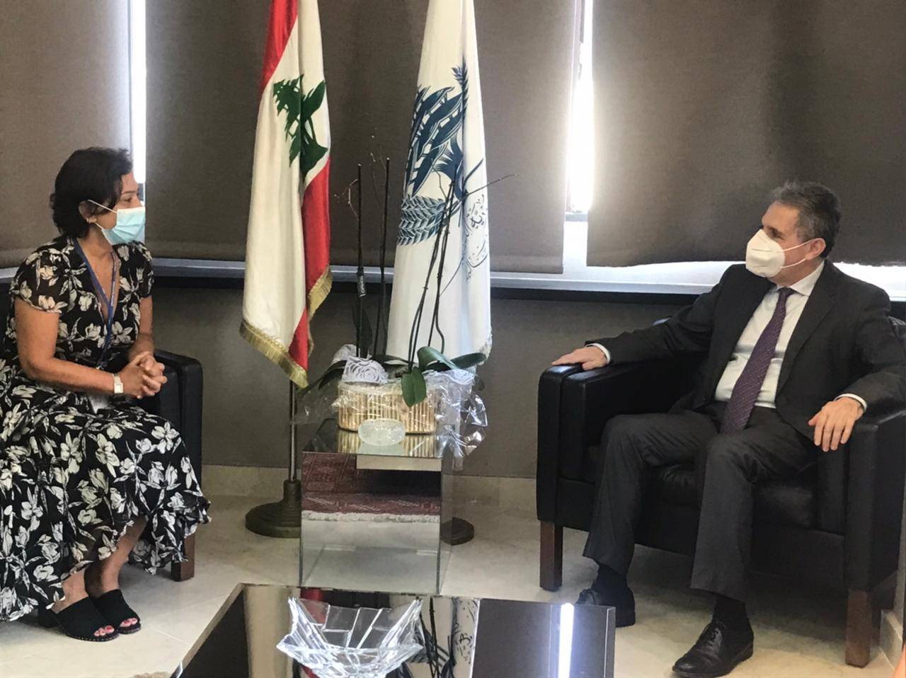وزني استقبل نائبة المنسق الخاص للأمم المتحدة في لبنان
