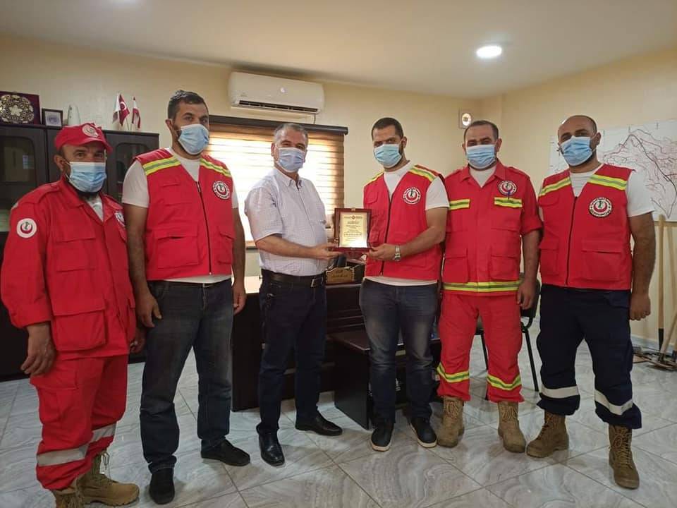 جهاز الطوارئ والإغاثة شكر السراج دعمه