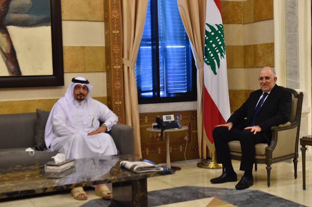 فهمي التقى سفير قطر في زيارة وداعية