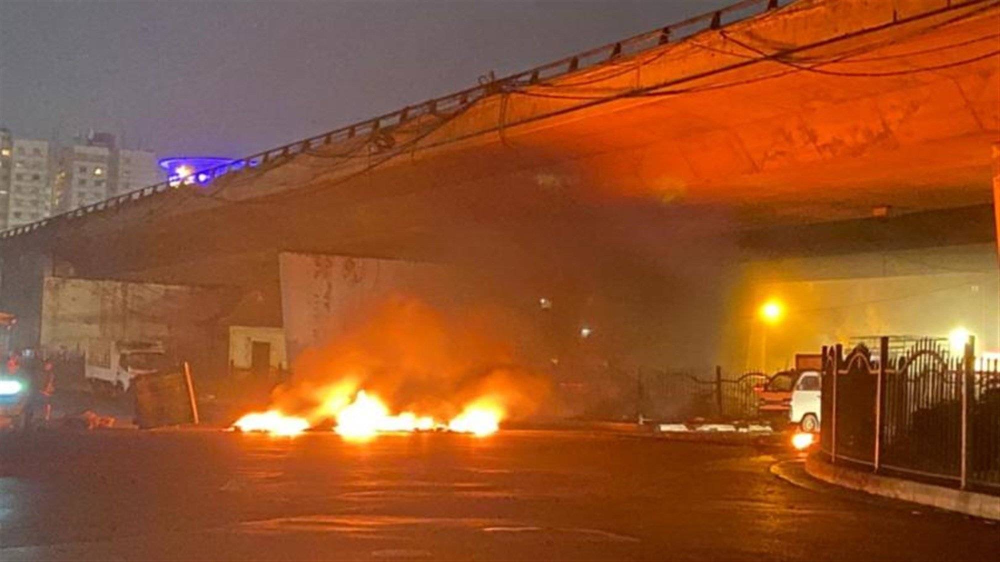 قطع الطريق تحت جسر السلطان ابراهيم