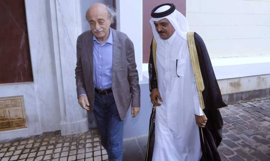 السفير القطري زار جنبلاط مودعاً