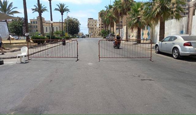 محتجون قطعوا الطريق عند اول اوتستراد الشماع