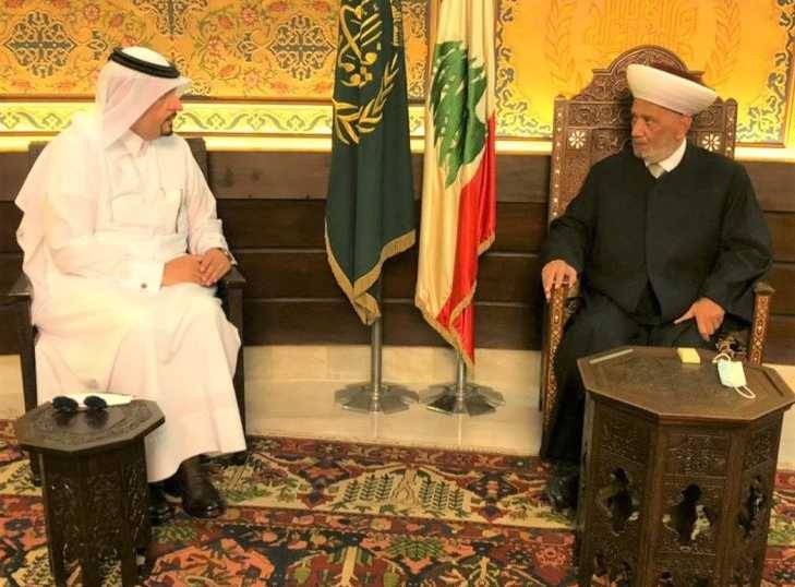 دريان التقى سفير قطر مودعا