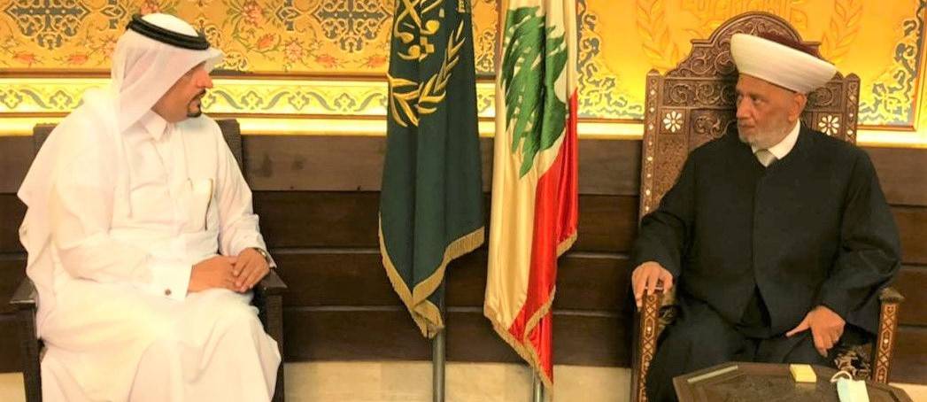 دريان استقبل سفير قطر في زيارة وداعية