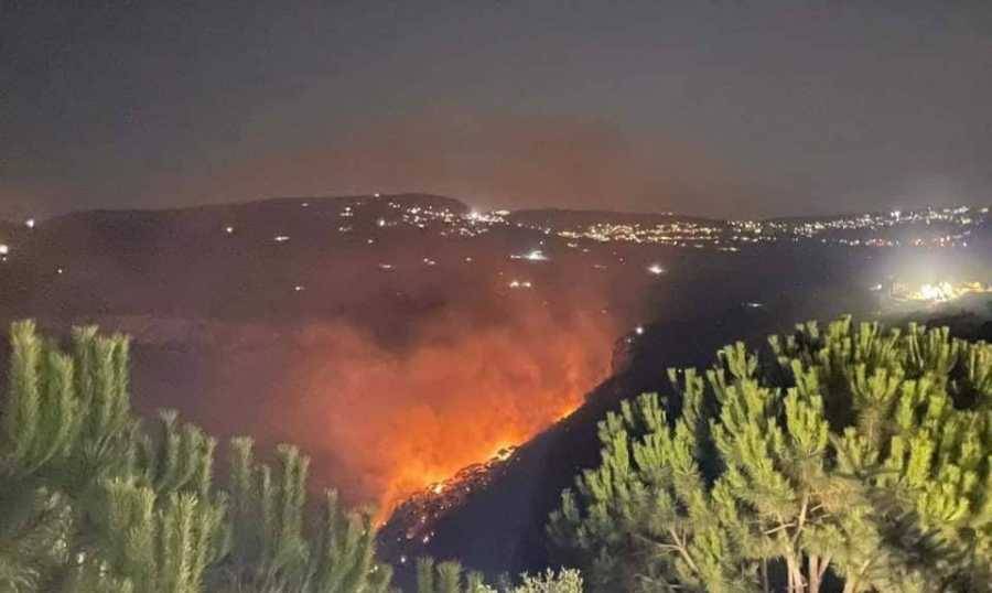 الجيش والدفاع المدني يسيطران على حريق بسري