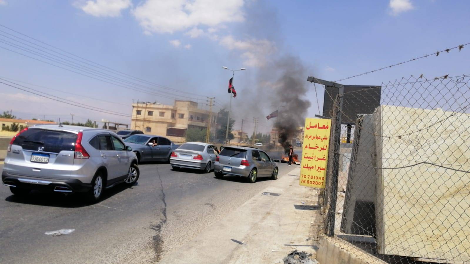 قطع طريق طليا احتجاجا على فقدان المازوت