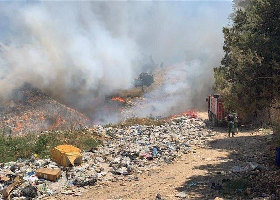حريق في الموقع السابق لتجميع نفايات مزبود