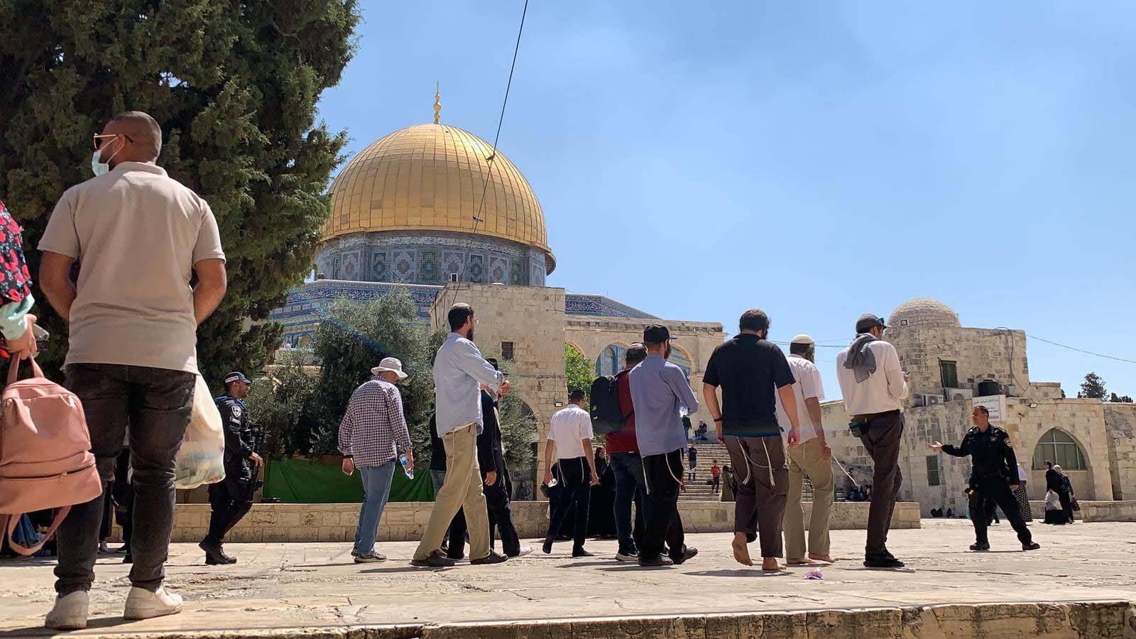 عشرات المستوطنين يقتحمون المسجد الأقصى
والاحتلال مستمر بسياسة اقتلاع الفلسطينيين من أرضهم