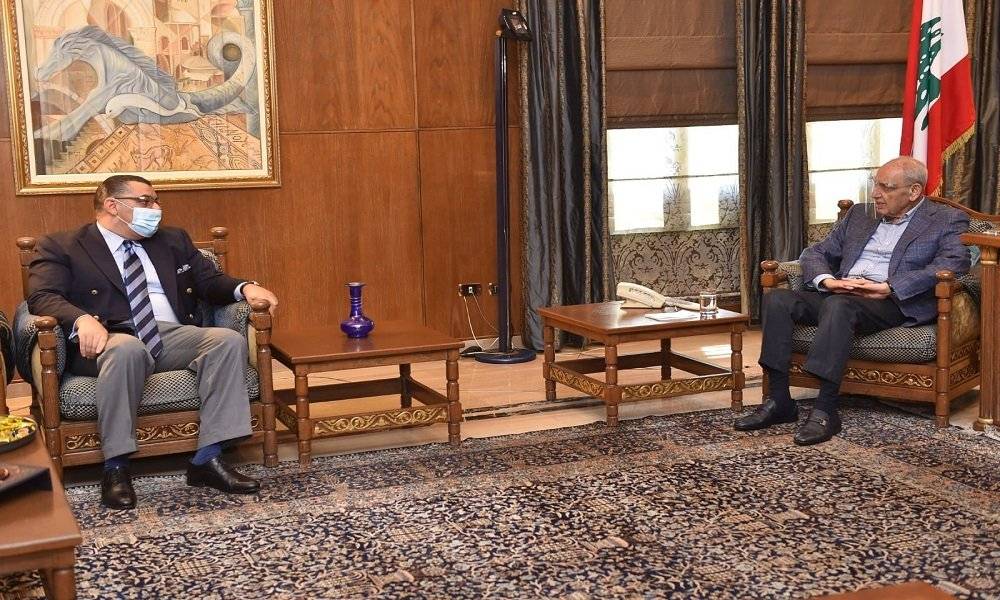 بري استقبل السفير المصري