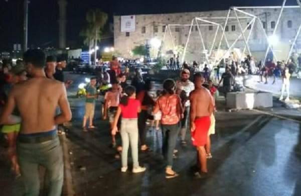 قطع الطريق البحري في صيدا احتجاجا على انقطاع الكهرباء
