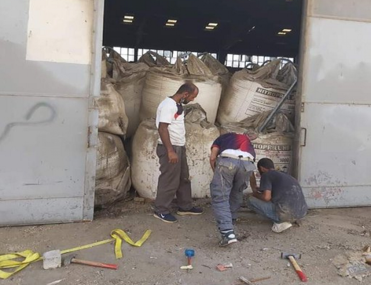 البيطار أشرف على المحاكاة الميدانية لعملية تلحيم باب العنبر 12
