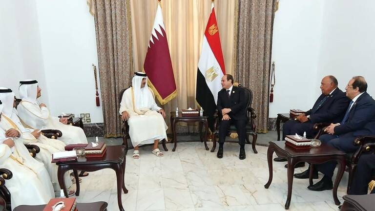 بيان قطري حول قمة تميم-السيسي في بغداد