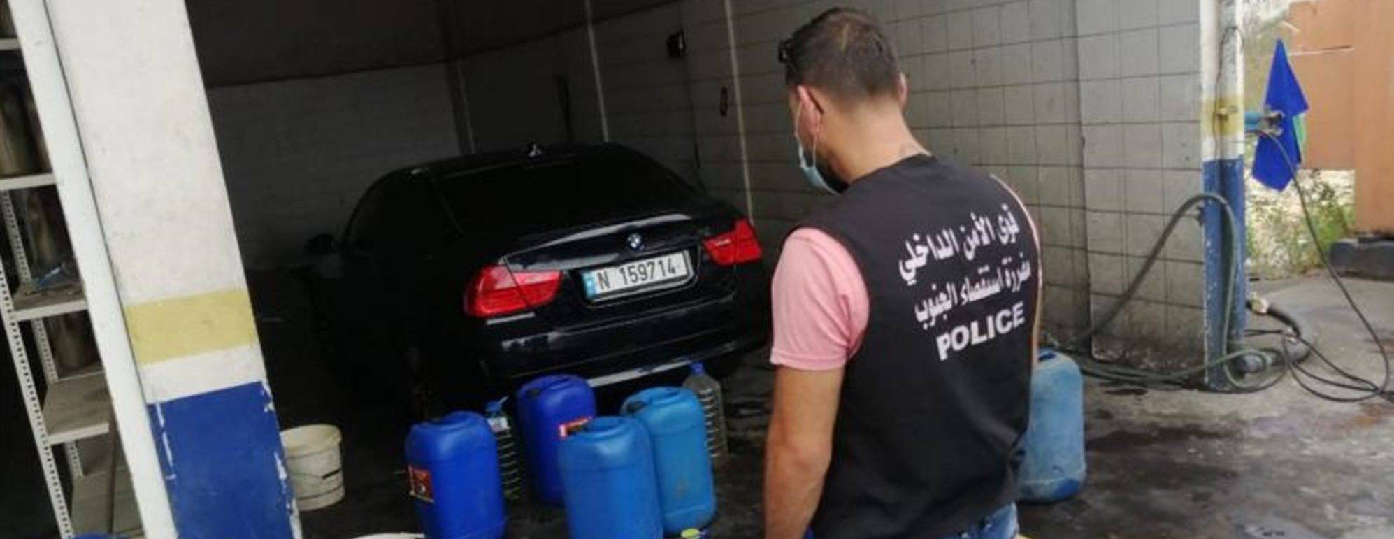 قوى الأمن تضبط 103100 ليتر من البنزين والمازوت