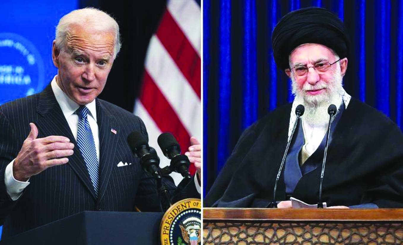 خامنئي يتهم واشنطن بتجاوز الحدود
وبايدن لا يستبعد خيارات اخرى اذا فشلت الديبلوماسية