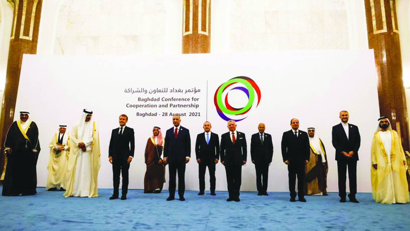 مؤتمر التعاون والشراكة انعقد في بغداد
دعم عربي ودولي لاستقرار العراق
والكاظمي يرفض جعله ساحة للصراعات