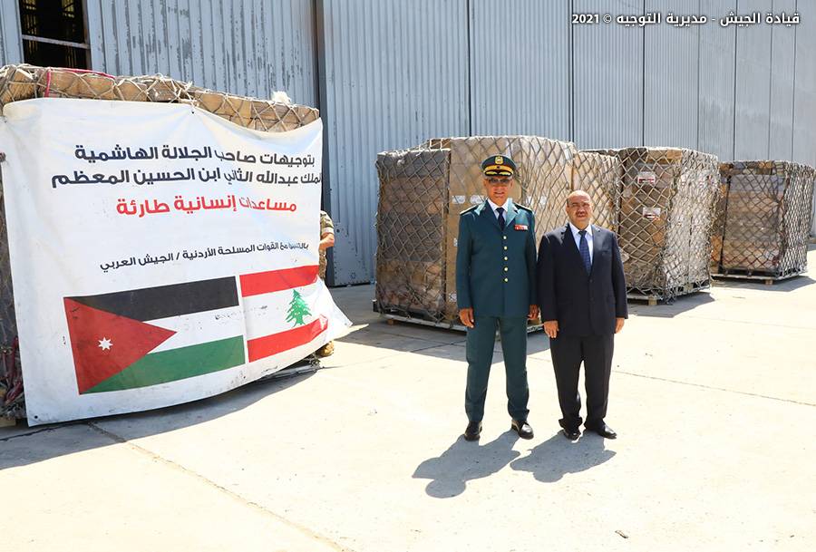 مواد طبية من المملكة الأردنية الهاشمية للجيش اللبناني