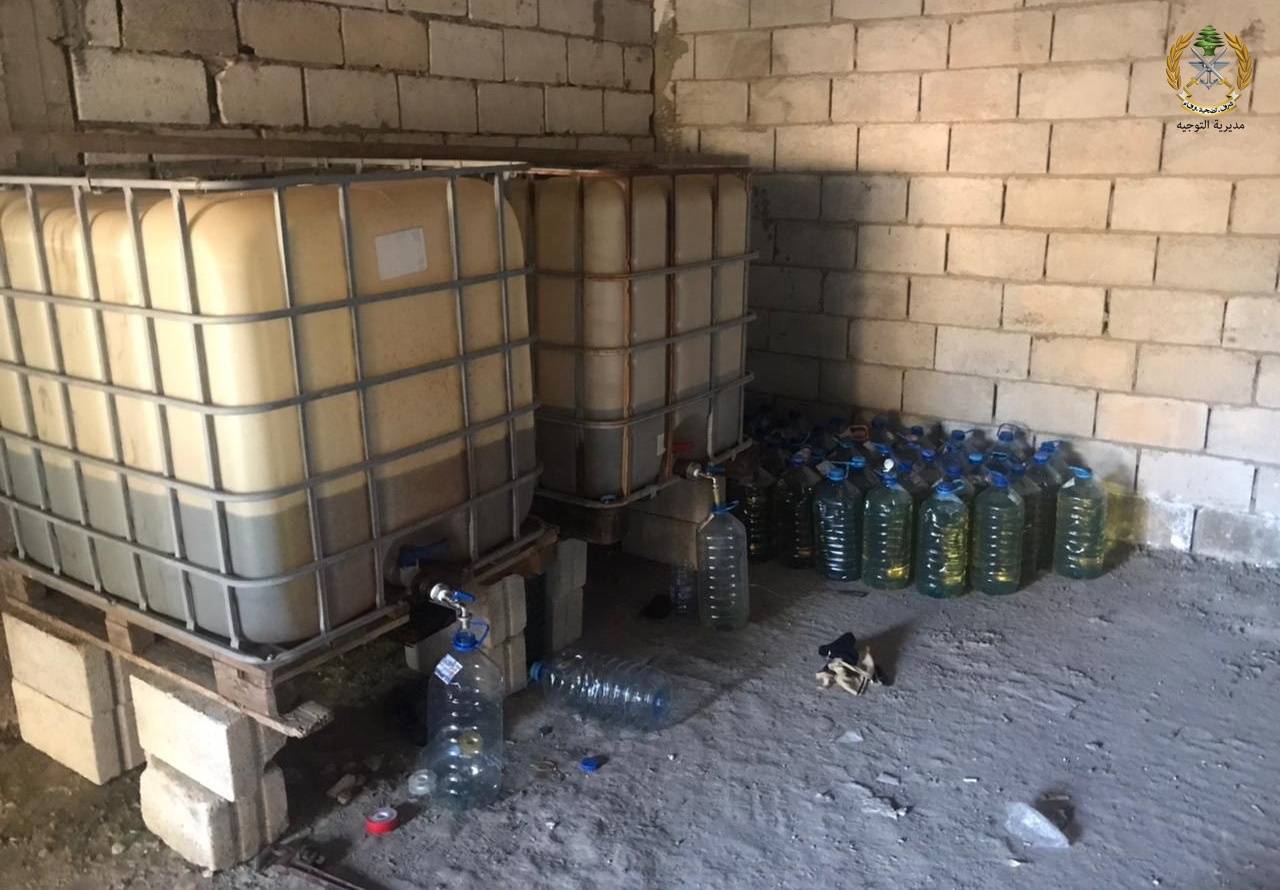 7500 ليتراً من البنزين ودخان ومواد غذائية كانت معدة للتهريب الى خارج لبنان