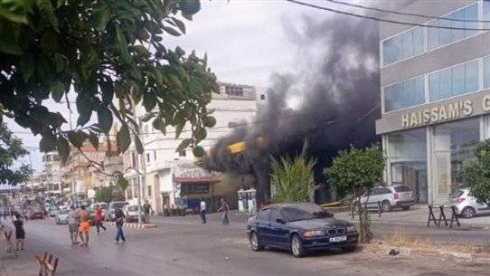 بالصور.. حريق داخل محطة محروقات