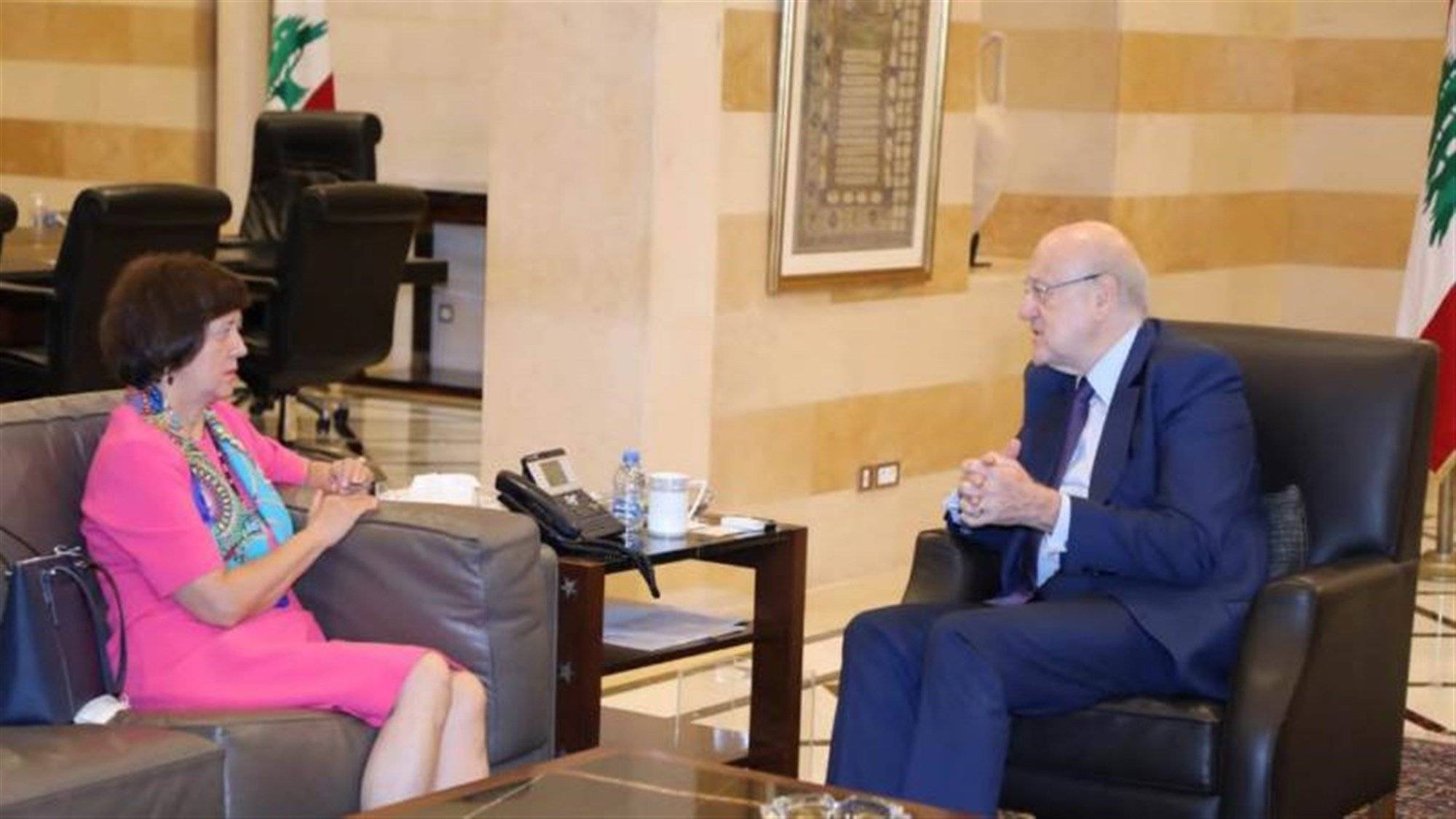 ميقاتي يستقبل فرونتسكا: الأمم المتحدة مستمرة بمساعدة لبنان