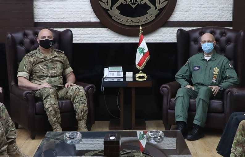 قائد الجيش التقى رئيس أركان الدفاع الايطالي وقائد القوات البحرية الأميركية