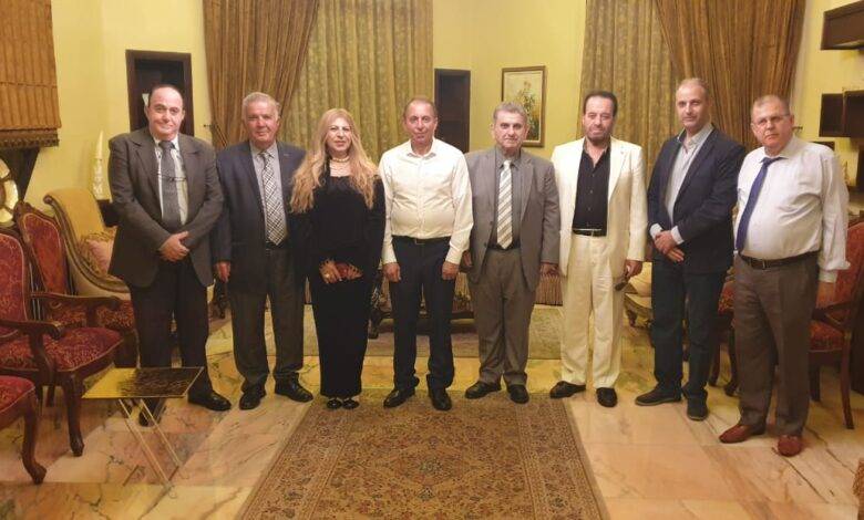 نادي الشرق لحوار الحضارات يزور مهنأ وزير المهجرين الدكتور عصام شرف الدين