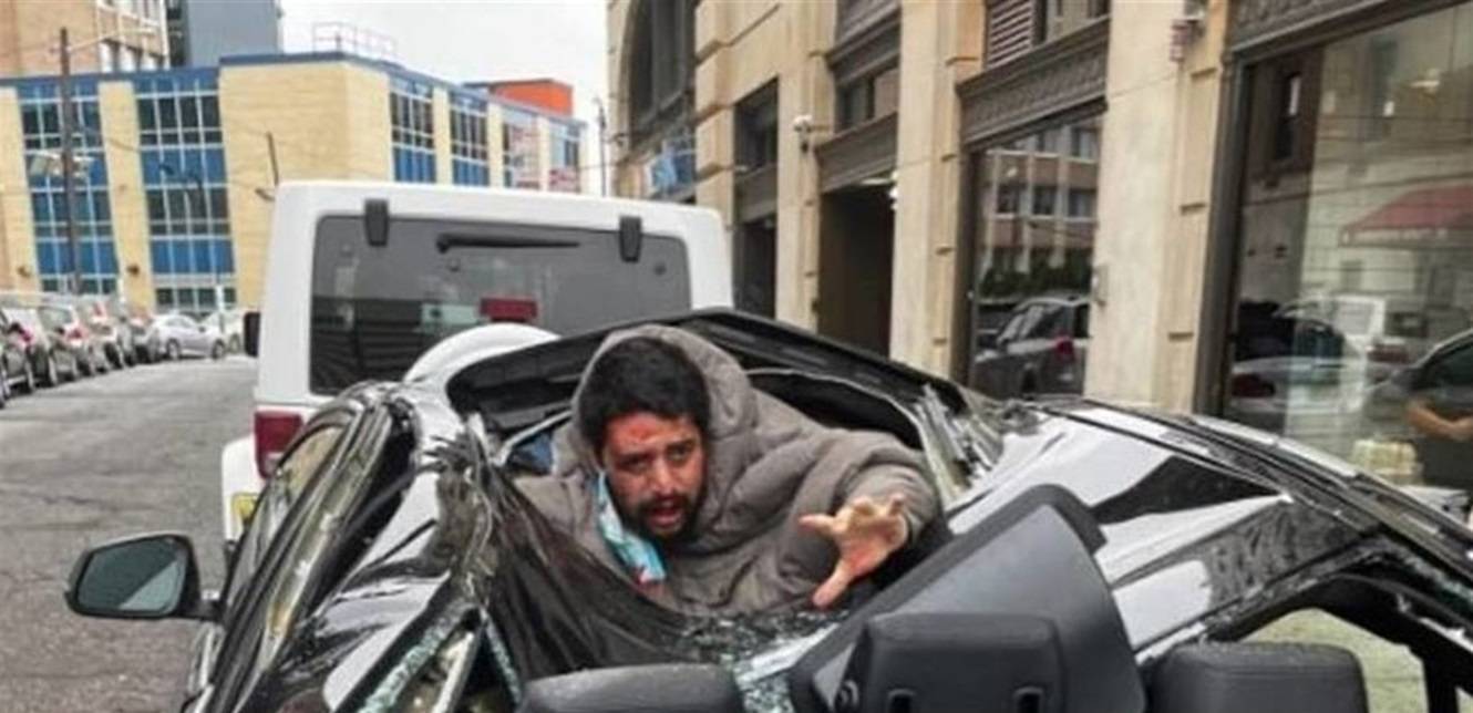 انتحر من الطابق التاسع وفزّ حياً.. فيديو مرعب!