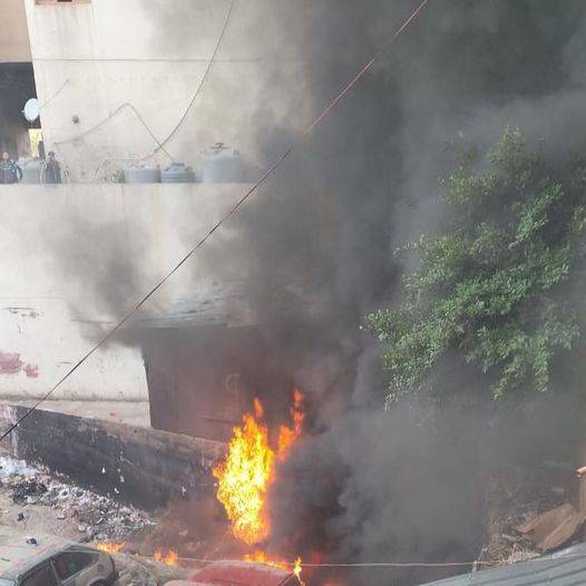 حريق داخل منشرة للأخشاب في هذه المنطقة