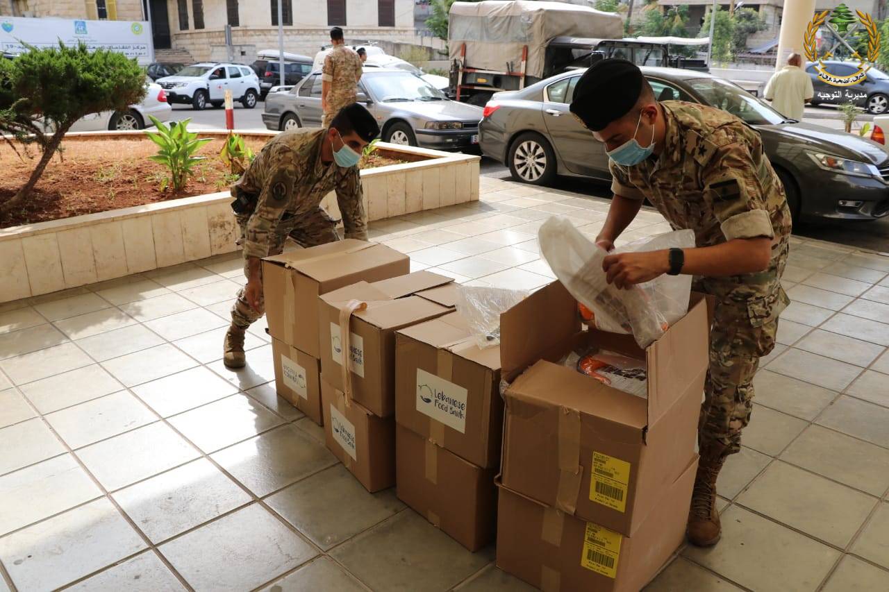 هبة طبية للجيش من مؤسسة بنك الغذاء اللبناني