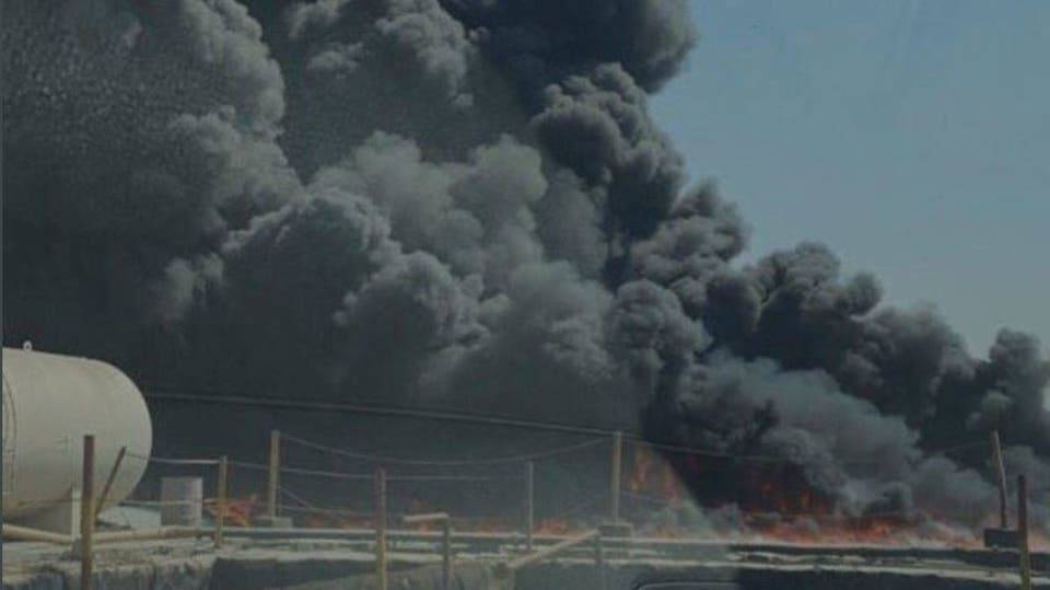 إندلاع حريق في منطقة "جبل علي الصناعية" في دبي