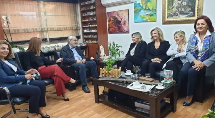 كلودين عون التقت هاغوب بقرادونيان: للأحزاب مصلحة بتأييد اقتراح تضمين قانون الانتخابات "كوتا" نسائية