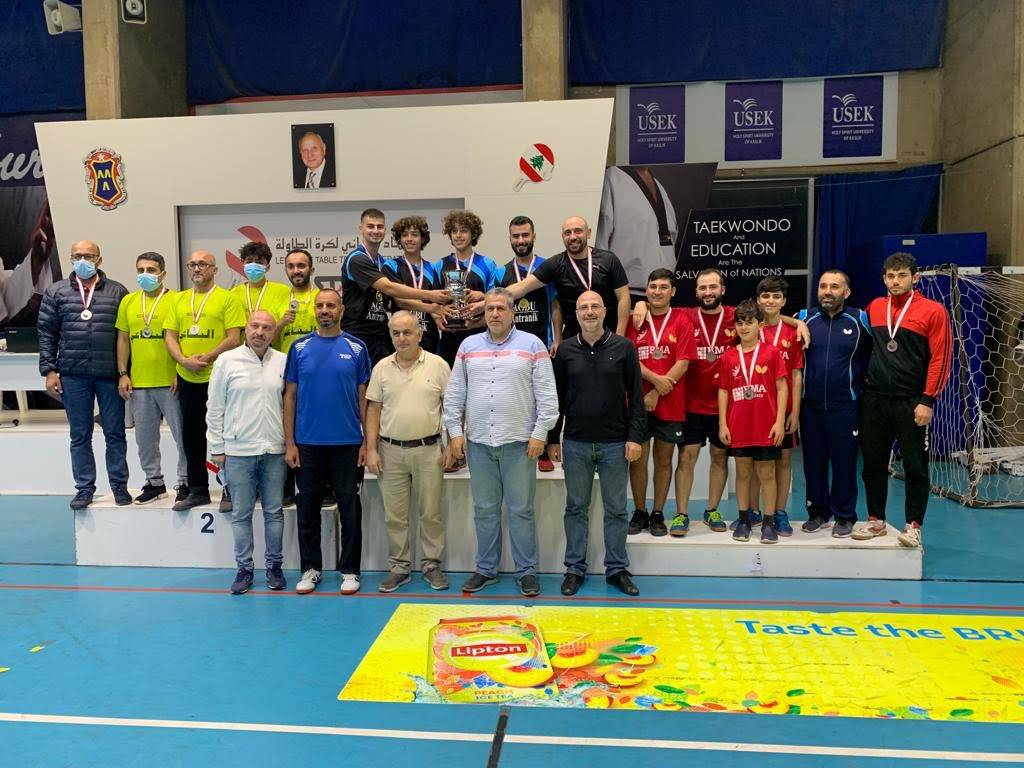 طاولة: الأنترانيك بيروت بطل لبنان لفرق الرجال للدرجة الأولى