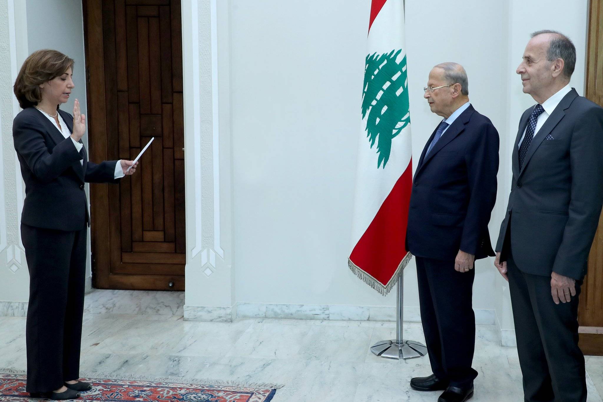 سرحان ونجم أديا قسم اليمين أمام رئيس الجمهورية