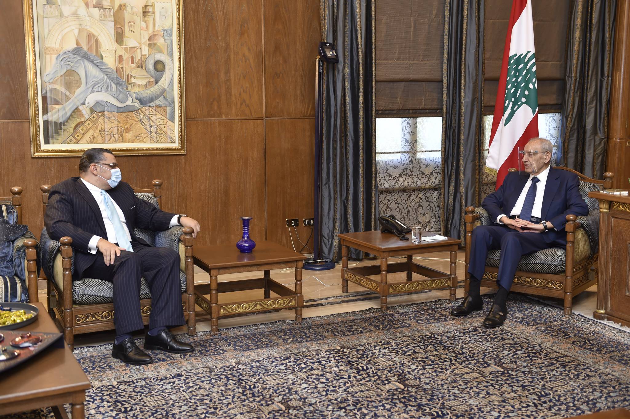 السفير المصري في عين التينة
