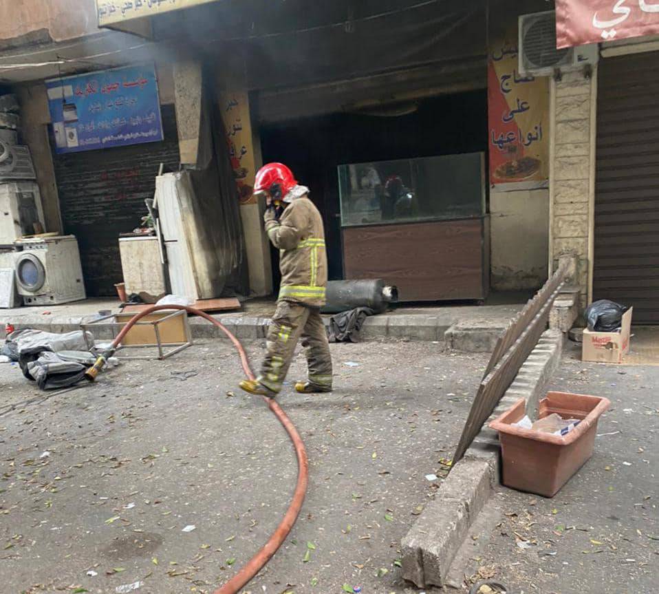 حريق داخل فرن في حارة حريك