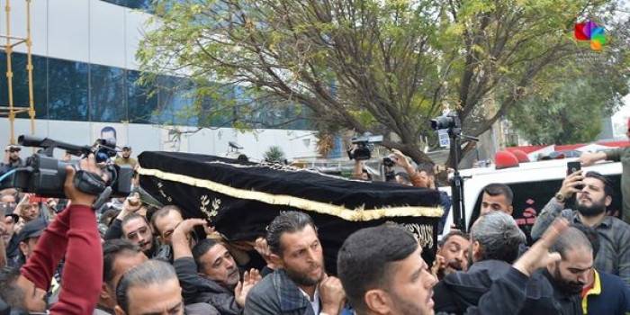وداع مهيب لنقيب الفنانين السوريين زهير رمضان في دمشق
