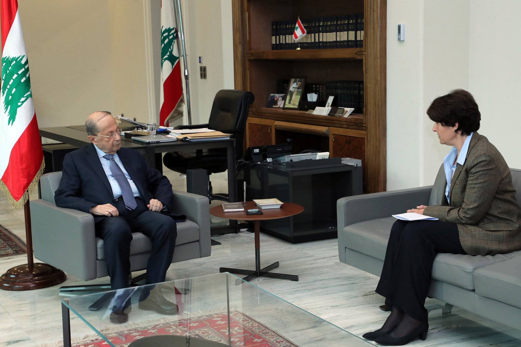 غريو بعد لقائها عون: السعودية أبدت التزامها مساعدة لبنان