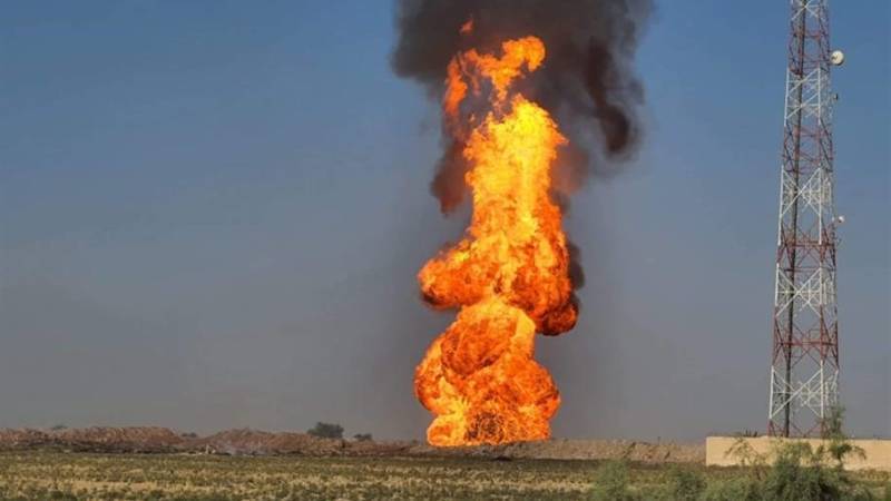 انفجار في خط أنابيب غاز جنوب غربي طهران