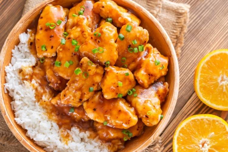 طريقة عمل دجاج صيني بالبرتقال لايت