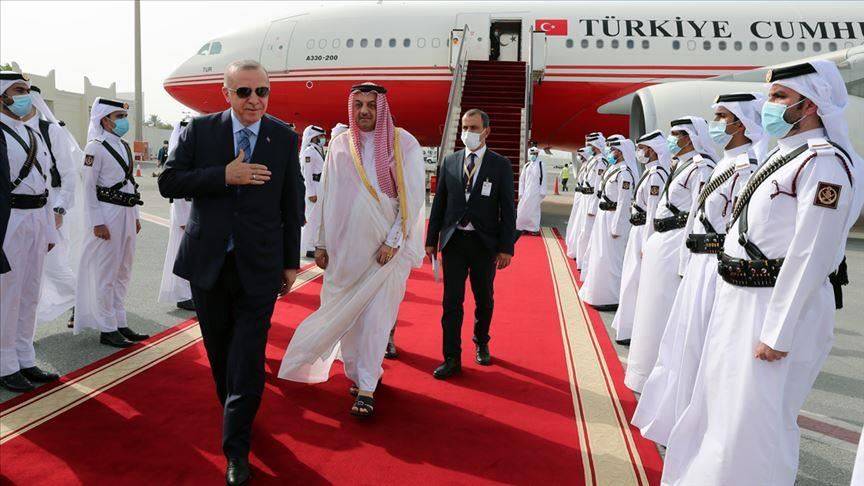 قبيل زيارته للدوحة
أردوغان : التعاون مع قطر لتطوير علاقاتنا بالخليج
