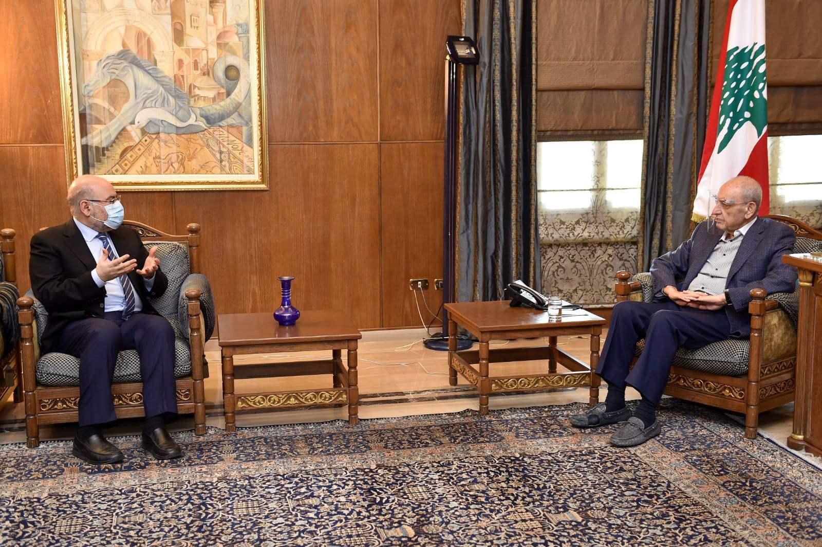 بري عرض مع فياض الاصلاحات الممكنة في قطاع الطاقة
.فياض : الرئيس بري الداعم الاول للتشريعات للنهوض بالقطاع