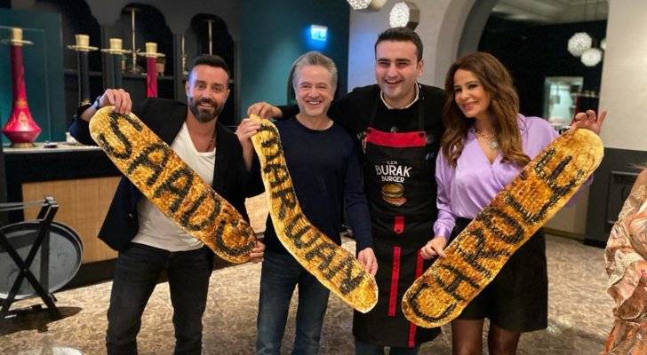 مروان خوري كارول سماحة وسعد رمضان في ضيافة الشيف بوراك