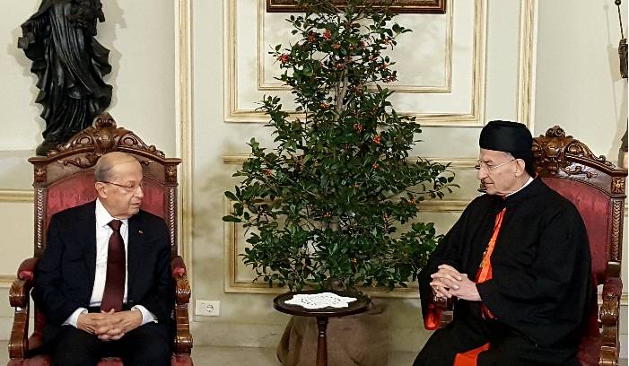 عون بعد الخلوة مع الراعي: أعتذر عن عدم الحكي ولاقوني نهار الاثنين