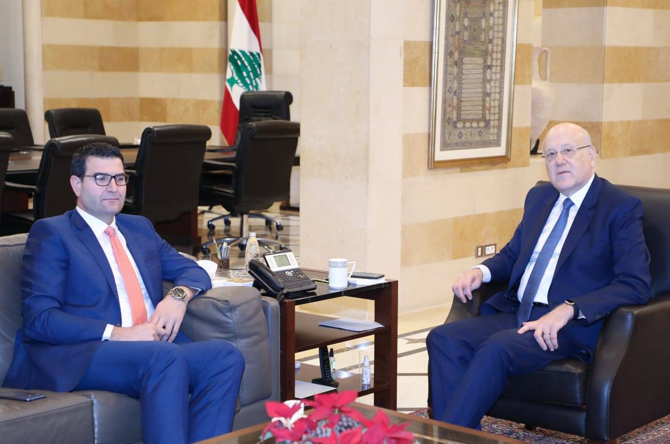 ميقاتي استقبل وزير الزراعة ومسؤولين في البنك الدولي وصندوق النقد