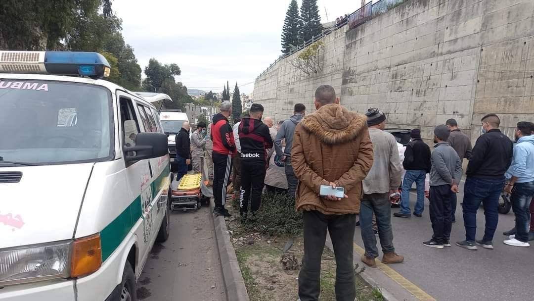 5 جرحى بحادث سير على جسر حبوش في النبطية