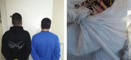 توقيف أشخاص سرقوا أسلاكاً كهربائيّة